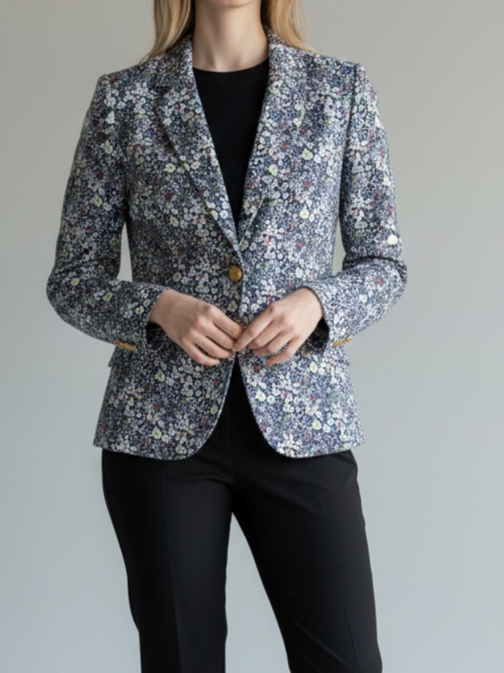 J. Crew x Liberty of London Schoolboy Blazer Size 2 Junes Meadow Floral Blue